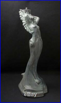 Stephen Glassborow Australian Ceramic Pottery Lamp Base Sculpture Art Deco Lady