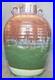 Studio Art Ceramic Pottery Handled Vase Brown Drip Blue Red Celadon Green Glaze