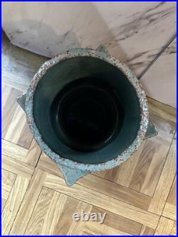 Studio Art Ceramic Vase Pottery Geometric Contemporary Vessel Signed 11 Decor