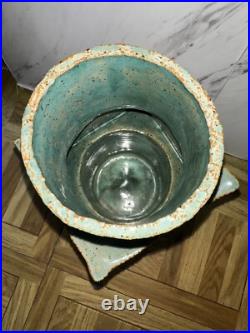 Studio Art Ceramic Vase Pottery Geometric Contemporary Vessel Signed 11 Decor