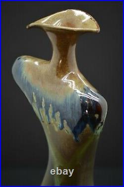 Studio Art Handcrafted Pottery Vase Jack in the Pulpit with Artist Mark