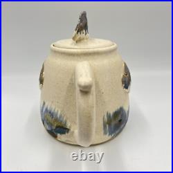 Studio Art Pottery Ceramic Fish teapot Signed