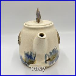 Studio Art Pottery Ceramic Fish teapot Signed