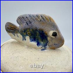Studio Art Pottery Ceramic Fish teapot Signed