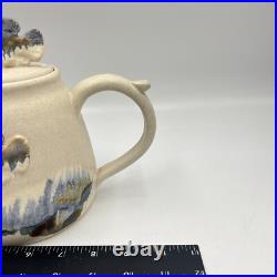 Studio Art Pottery Ceramic Fish teapot Signed