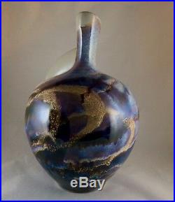 Studio Art Pottery Ceramic Glazed Vase Signed DUDLEY SMITH PREIS Hawaii. 10T 8W