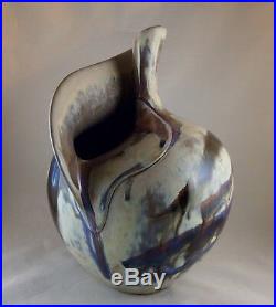 Studio Art Pottery Ceramic Glazed Vase Signed DUDLEY SMITH PREIS Hi. 9 1/2T 8W