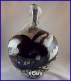 Studio Art Pottery Ceramic Glazed Vase Signed DUDLEY SMITH PREIS Hi. 9 1/2T 8W