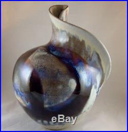 Studio Art Pottery Ceramic Glazed Vase Signed DUDLEY SMITH PREIS Hi. 9 1/2T 8W