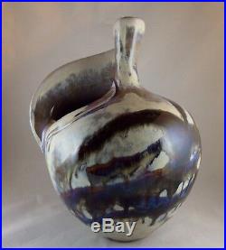 Studio Art Pottery Ceramic Glazed Vase Signed DUDLEY SMITH PREIS Hi. 9 1/2T 8W