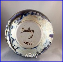 Studio Art Pottery Ceramic Glazed Vase Signed DUDLEY SMITH PREIS Hi. 9 1/2T 8W