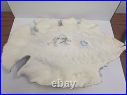 Studio Art Pottery Ceramic Iridescent Purple 16 Fish Wall Hanger Jillian Barber