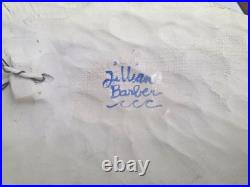 Studio Art Pottery Ceramic Iridescent Purple 16 Fish Wall Hanger Jillian Barber