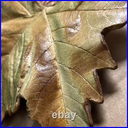 Studio Art Pottery Handmade Ceramic Leaf Hang Sculpture JOHN WAYNE JACKSON 11