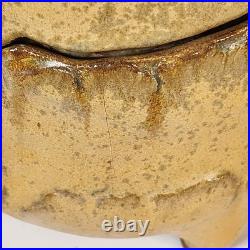 Studio Art Pottery Handmade Ogre Sculpture Cookies Jar Ceramic Canister Signed