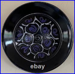 Studio Art Pottery Steve Mahler Ceramic Trumpet Bowl Wall Art 12 Halloween