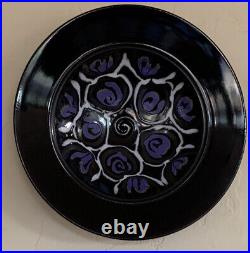 Studio Art Pottery Steve Mahler Ceramic Trumpet Bowl Wall Art 12 Halloween