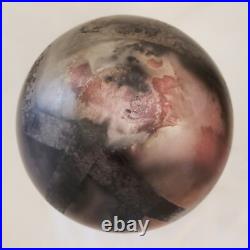 Studio Art Raku Vase Ceramic Pottery Dark Vessel Signed 6½ Tall 6? Diameter