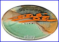 Studio Artistic Stoneware Glazed Pottery Ceramic Art Plate Signed and Hallmarked