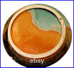 Studio Artistic Stoneware Glazed Pottery Ceramic Art Plate Signed and Hallmarked