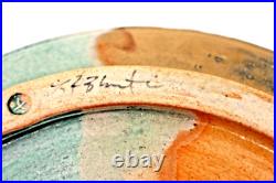 Studio Artistic Stoneware Glazed Pottery Ceramic Art Plate Signed and Hallmarked