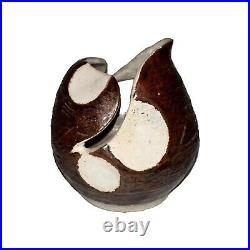 Studio Ceramic Vase Signed Midcentury abstract Case vintage pottery