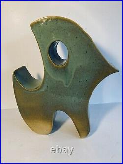 Studio Pottery Sculpture Artist Signed Jamieson ART Ceramic Clay 13 FREE S&H