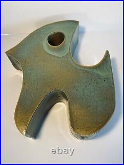 Studio Pottery Sculpture Artist Signed Jamieson ART Ceramic Clay 13 FREE S&H