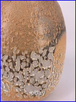 Studio Pottery Vase, Textured glaze, Signed, published artist, Bruce Dehnart