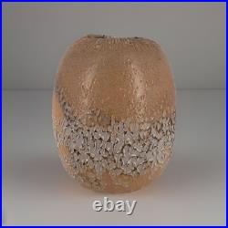 Studio Pottery Vase, Textured glaze, Signed, published artist, Bruce Dehnart