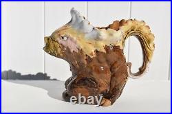 Super Rare Antique Doulton Lambeth Art Pottery Fantastic Grotesque Fish Jug