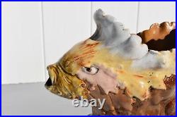 Super Rare Antique Doulton Lambeth Art Pottery Fantastic Grotesque Fish Jug