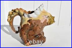 Super Rare Antique Doulton Lambeth Art Pottery Fantastic Grotesque Fish Jug