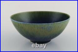 Sven Wejsfelt, Gustavsberg Studiohand. Ceramic bowl in blue and green tones