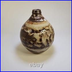 Sybille Abel-Kremer, studio ceramic vase, earthy Ash glazes, vintage Pottery 6