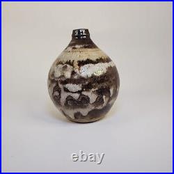 Sybille Abel-Kremer, studio ceramic vase, earthy Ash glazes, vintage Pottery 6