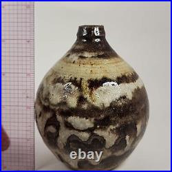 Sybille Abel-Kremer, studio ceramic vase, earthy Ash glazes, vintage Pottery 6