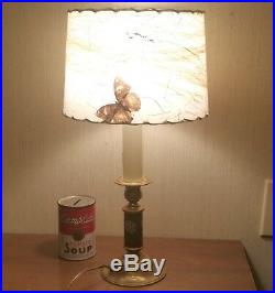 TINY van briggle pottery butterfly parchment desk lamp shade vtg table art mcm