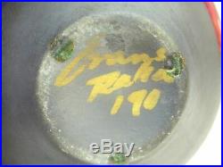 TONY EVANS Studio Art Pottery Ceramic Raku Flambe Vase #190 Signed Mid Century