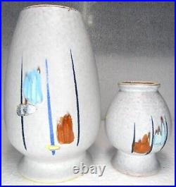 TWO Scheurich Keramic German Art Pottery Vase FOREIGN Mid Century Modern A PAIR