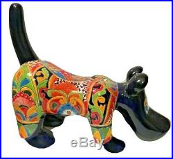 Talavera Dog XXL Mexican Pottery Life- Size Animal Ceramic Figure Folk Art