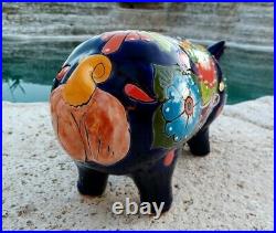 Talavera Pottery Pig Mexican Ceramic Art Garden Animal Figure Large 19