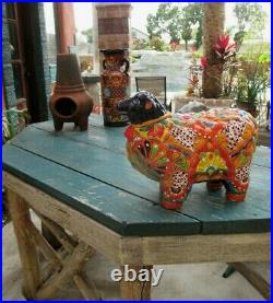 Talavera Sheep Animal Figure Mexican Art Pottery Ceramic Decor Large 17