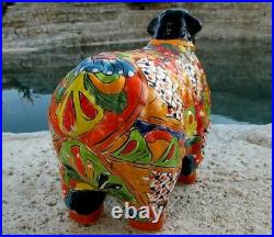 Talavera Sheep Animal Figure Mexican Art Pottery Ceramic Decor Large 17