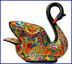 Talavera Swan Planter Animal Mexican Pottery Bird X Large 22 Ceramic Folk Art