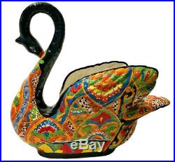 Talavera Swan Planter Animal Mexican Pottery Bird X Large 22 Ceramic Folk Art