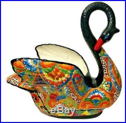 Talavera Swan Planter Animal Mexican Pottery Bird X Large 22 Ceramic Folk Art