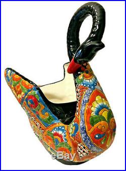 Talavera Swan Planter Animal Mexican Pottery Bird X Large 22 Ceramic Folk Art