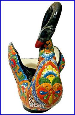 Talavera Swan Planter Animal Mexican Pottery Bird X Large 22 Ceramic Folk Art