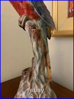 Tall Colorful Handpainted Ceramic Parrot By Will George California Pottery